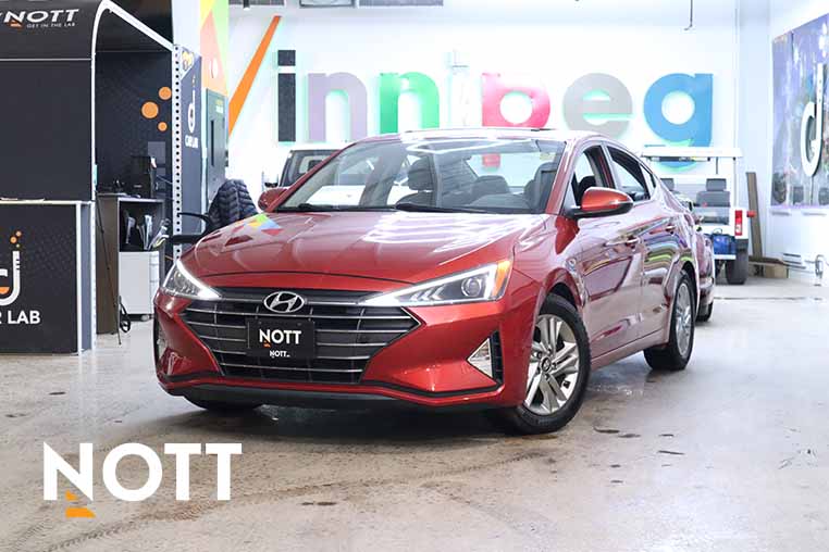 Red 2019 Hyundai Elantra Preferred FWD Sedan Automatic
